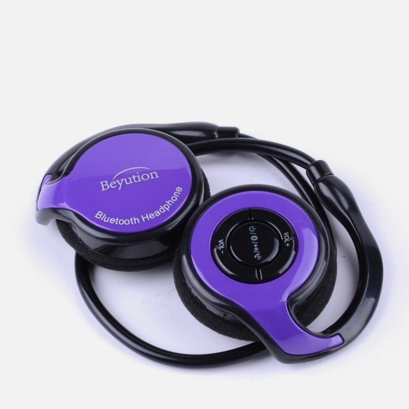 Beyuiton Purple Bluetooth Headphones - Picture 1 of 6